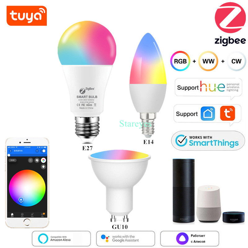 TuyaスマートWiFi Zigbee RGBCCT E27 - Smart Home Yellow のレビューと価格