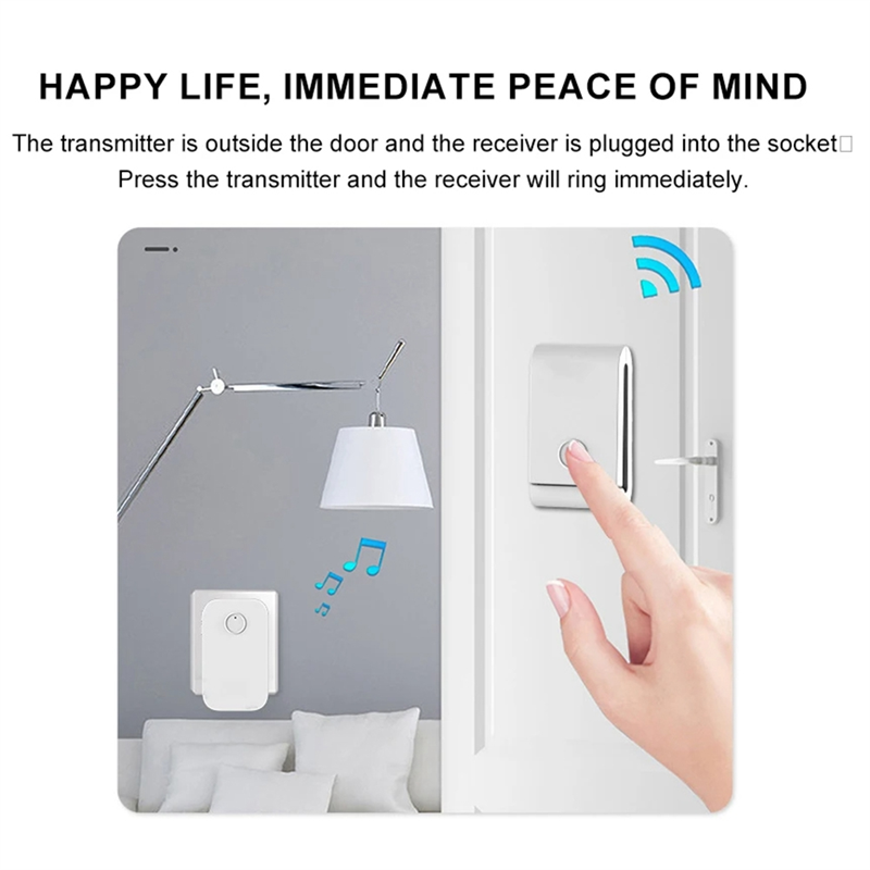 B68A 433 Mhz 自己生成ワイヤレスドアベル 38  - Smart Elderly Home のレビューと価格